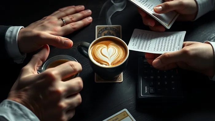 Иллюстрация к статье: Бариста с мечтой: Открыть кофейню без опыта в бизнесе. Глубокий расклад на картах Таро