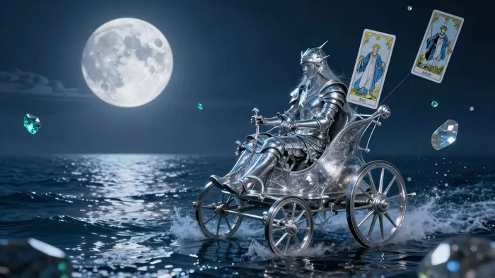 Иллюстрация к статье: Лунный прилив: Тайная связь знака Рака, арканов Таро и магических камней
