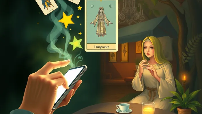 Иллюстрация к статье: Приложения или реальность: как карты Таро помогают сделать выбор в поисках любви