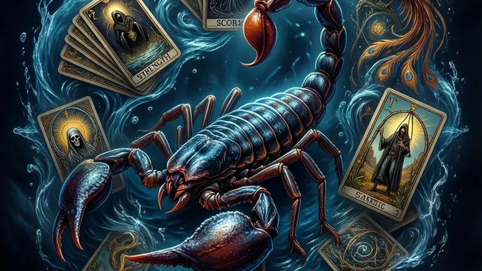 Иллюстрация к статье: Скорпион и Таро: Тайная связь Воды, Смерти и Трансформации