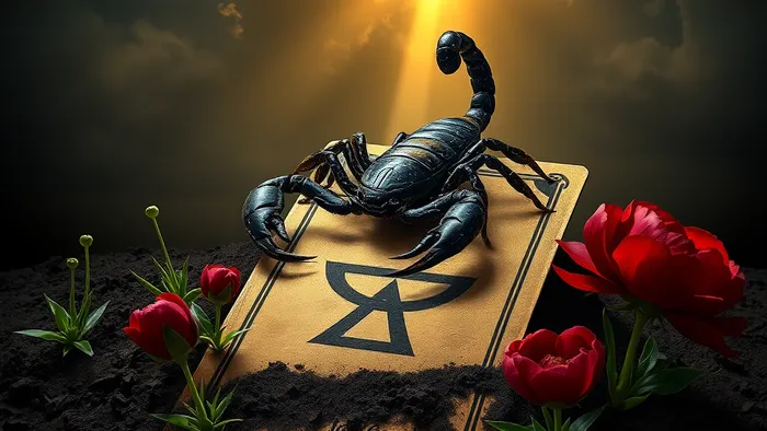 Иллюстрация к статье: Таро Скорпион май: когда карты говорят на языке глубинных трансформаций
