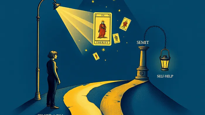 Иллюстрация к статье: Терапия сейчас или потом? Как карты Таро помогают принять решение
