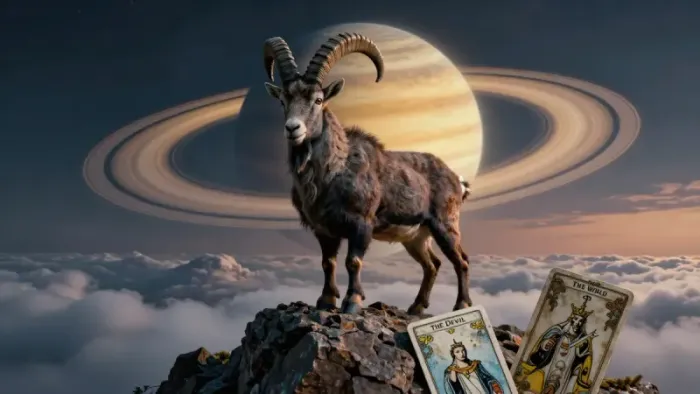 Иллюстрация к статье: Архетип Козерога в зеркале Таро: Путь от Тени к Целостности