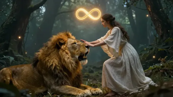 Иллюстрация к статье: Архетип Силы в отношениях: как приручить своего льва, не убивая его