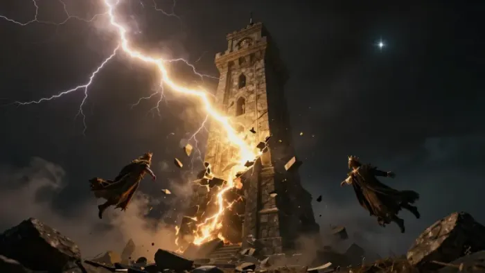 Иллюстрация к статье: Башня Таро: Когда рушится эго и начинается свобода