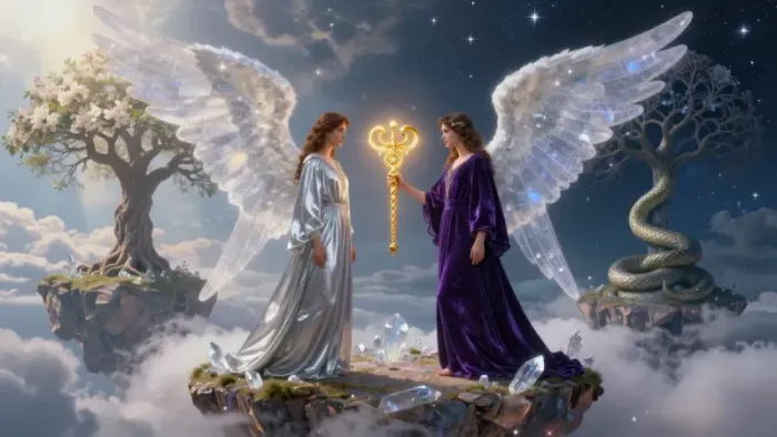 Иллюстрация к статье: Близнецы и Таро: Архетип Двойственности сквозь призму Юнгианской Психологии