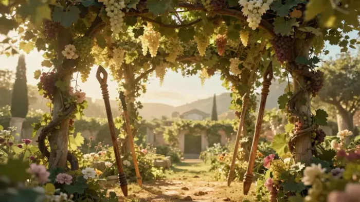 Иллюстрация к статье: Четверка Жезлов в раскладах на здоровье: Архетип гармонии и телесного дома