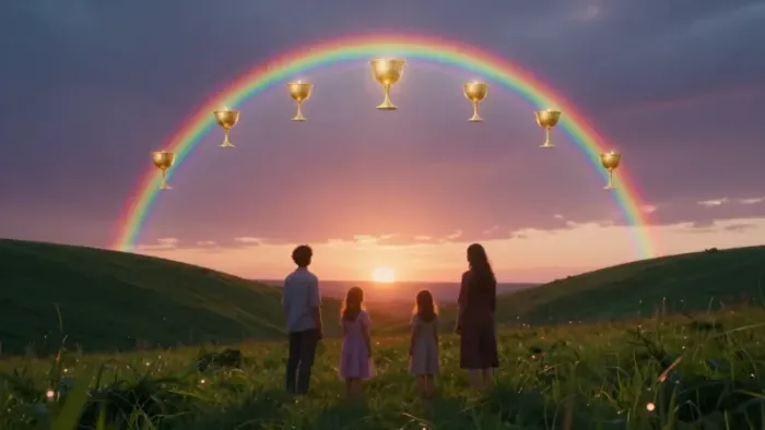 Иллюстрация к статье: Десятка Кубков: Архетип дома и ловушки проекций в Таро