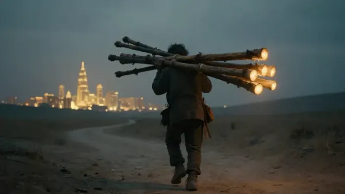 Иллюстрация к статье: Десятка Жезлов: Психология выгорания и архетип непосильной ноши