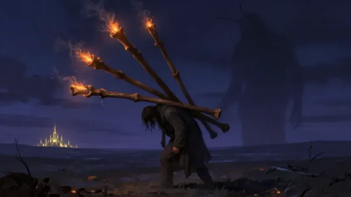 Иллюстрация к статье: Десятка Жезлов в вопросах «Да или Нет»: Психология Бремя и Ответы Архетипов