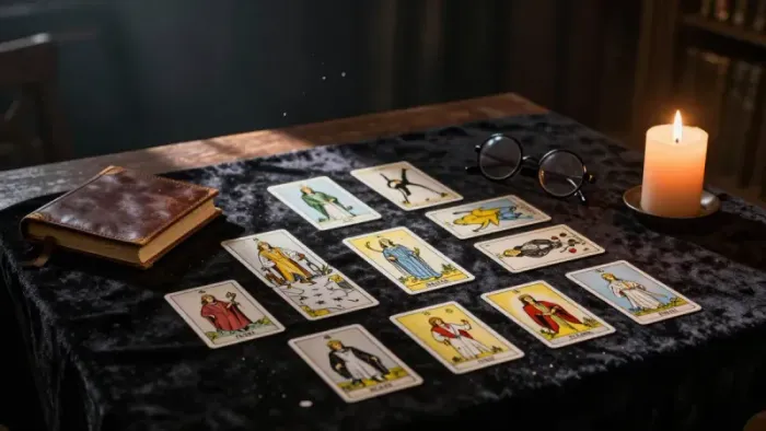 Иллюстрация к статье: Гадание Таро на месяц: как читать карту своего бессознательного через архетипы
