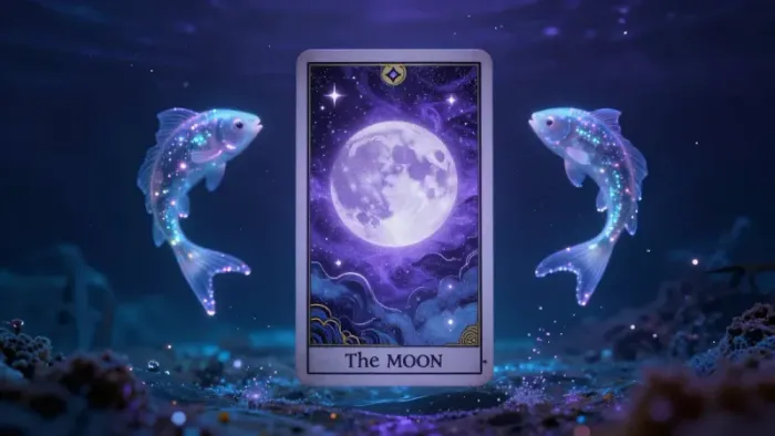 Иллюстрация к статье: Глубина индиго: Таро, архетип Рыб и психологическая магия цвета