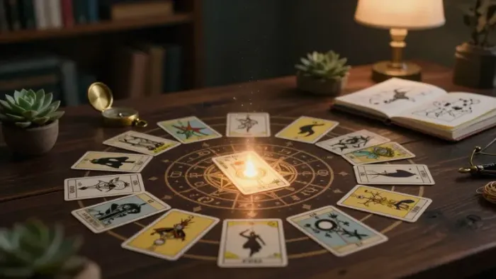 Иллюстрация к статье: Годовой расклад как зеркало души: Юнгианский подход к планированию будущего