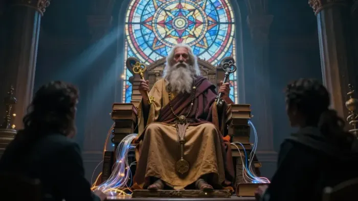 Иллюстрация к статье: Иерофант мысли: как архетип Учителя структурирует наш хаос