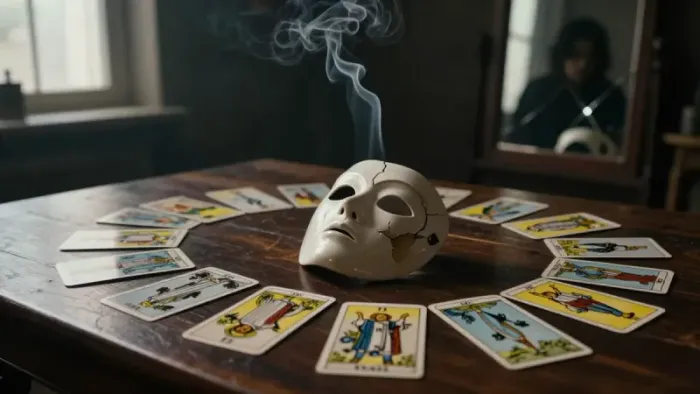 Иллюстрация к статье: Когда рушится Храм: Психологический расклад Таро на развод и завершение отношений