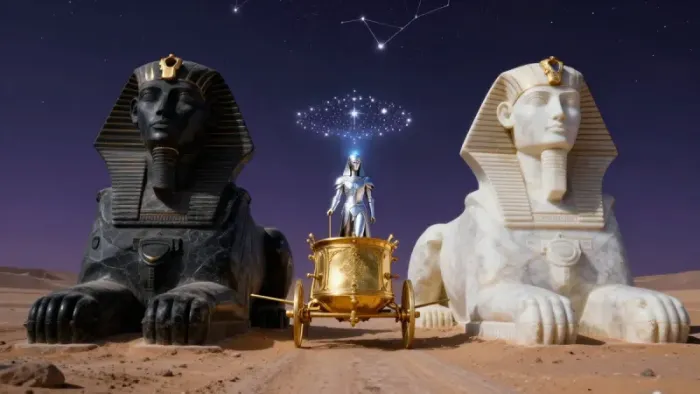 Иллюстрация к статье: Колесница Таро: Ответ «Да» или «Нет» через призму юнгианской психологии