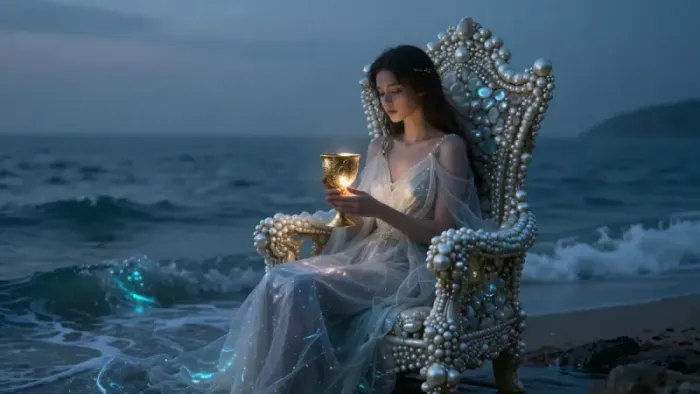 Иллюстрация к статье: Королева Кубков: Зеркало души и врата в бессознательное