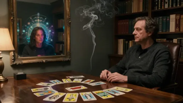 Иллюстрация к статье: Кризис среднего возраста через призму Таро: когда Архетипы стучат в дверь