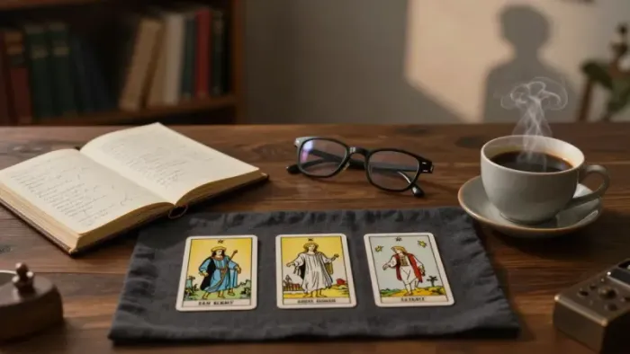 Иллюстрация к статье: Магия простоты: Как работать с раскладами на одну и три карты через призму юнгианской психологии