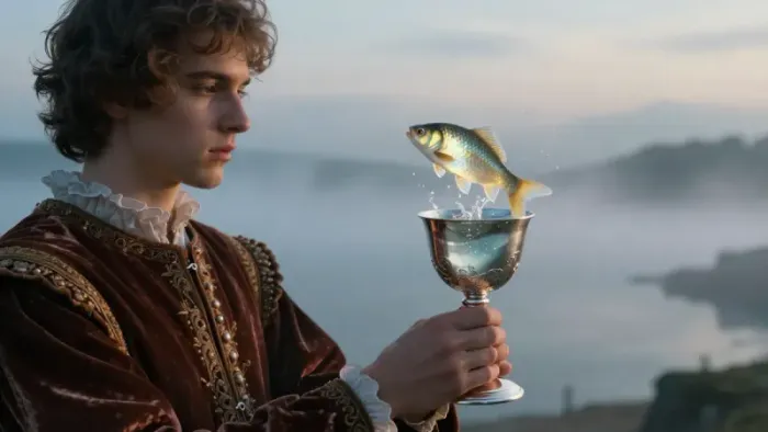 Иллюстрация к статье: Паж Кубков на деньги: Эмоциональный капитал и архетип внутреннего ребенка