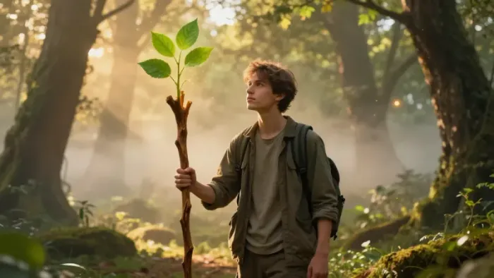 Иллюстрация к статье: Паж Жезлов на здоровье: архетип искры и сигналы бессознательного