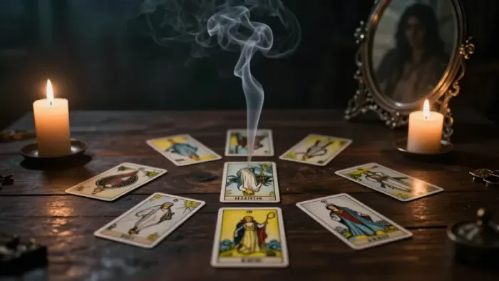 Иллюстрация к статье: Практика расклада «Выбор»: Как услышать шепот бессознательного и не запутаться в проекциях