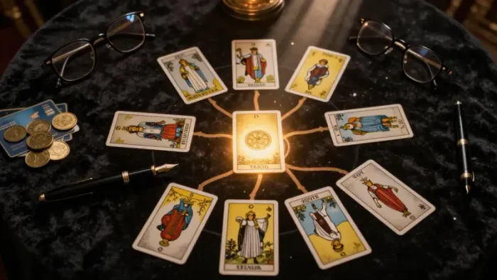 Иллюстрация к статье: Психология достатка: Как расклад Таро на деньги проявляет наше бессознательное