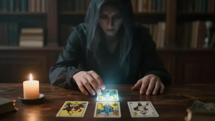 Иллюстрация к статье: Расклад на проработку токсичных отношений: зеркало Тени и путь к себе