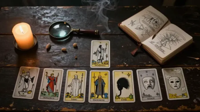 Иллюстрация к статье: Расклад Таро «Подкова»: Глубинная работа с бессознательным и архетипами