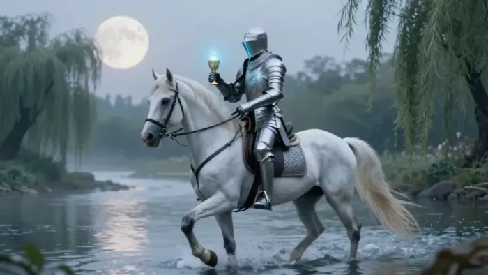 Иллюстрация к статье: Рыцарь Кубков: Архетип Искателя и Тени в глубинной психологии Таро