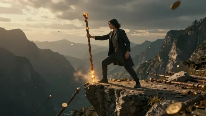 Иллюстрация к статье: Семерка Жезлов в раскладах на деньги: когда финансы требуют защиты