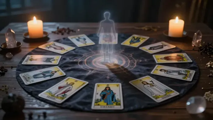 Иллюстрация к статье: Схема расклада Таро на желание: как услышать шепот бессознательного