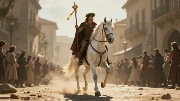 Иллюстрация к статье: Шестерка Жезлов в отношениях: Триумф Эго или истинная близость?