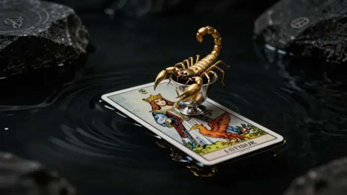 Иллюстрация к статье: Скорпион и придворные карты Таро: Глубина, тени и архетипы