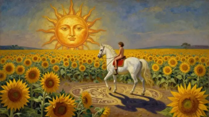 Иллюстрация к статье: Сценарий личности Солнце: Почему избыток света может ослеплять