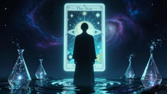 Иллюстрация к статье: Таро для Водолея: Архетипы, Звезды и Тень Прогресса
