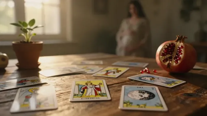 Иллюстрация к статье: Таро и архетип материнства: честный разговор о раскладах на беременность