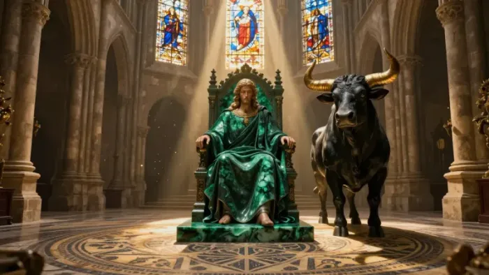 Иллюстрация к статье: Телец и Аркан Иерофант: Психология устойчивости и традиций