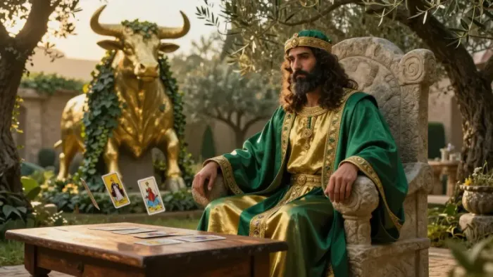 Иллюстрация к статье: Телец и Таро: Архетип Иерофанта и энергия земного изобилия