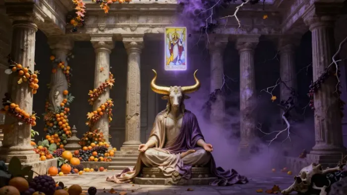 Иллюстрация к статье: Телец и Таро в октябре: Архетипическое путешествие сквозь тени Венеры