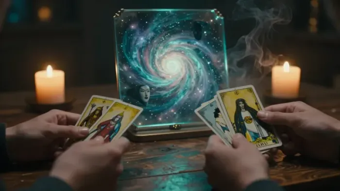 Иллюстрация к статье: Теневая сторона дружбы: Как читать Таро для близких, не теряя объективности