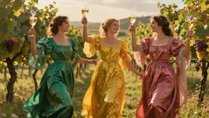 Иллюстрация к статье: Тройка Кубков: Психология радости, коллективный резонанс и архетип 'Сестер'