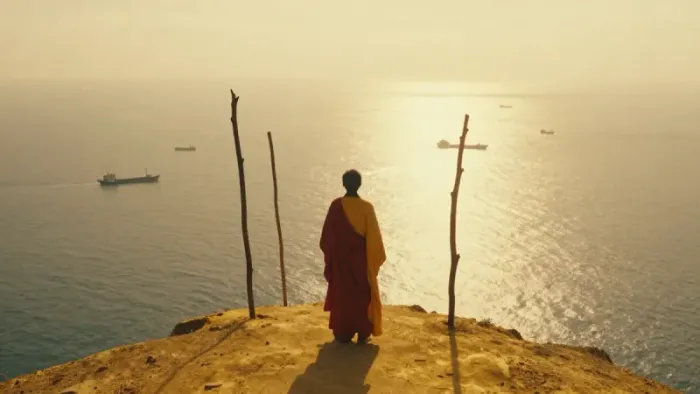 Иллюстрация к статье: Тройка Жезлов как Карта Дня: Практика Расширения Горизонтов и Работа с Полем