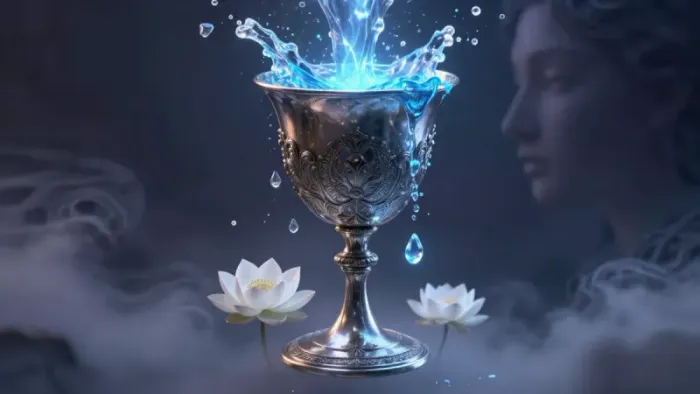 Иллюстрация к статье: Туз Кубков: как работать с архетипом источника и слышать свое бессознательное