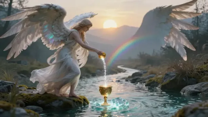 Иллюстрация к статье: Умеренность: Алхимия души и тихая магия Аркана XIV