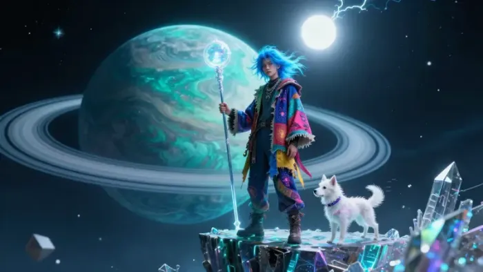 Иллюстрация к статье: Уран и Аркан Дурак: Архетип космического прыжка в неизвестность