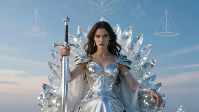 Иллюстрация к статье: Весы и придворные карты Таро: Архетип Королевы Мечей в зеркале юнгианской психологии