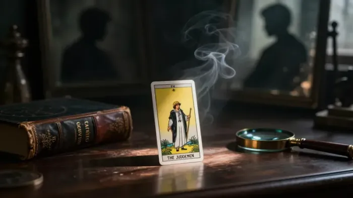 Иллюстрация к статье: Вина как зеркало Тени: исследуем бессознательное через символы Таро