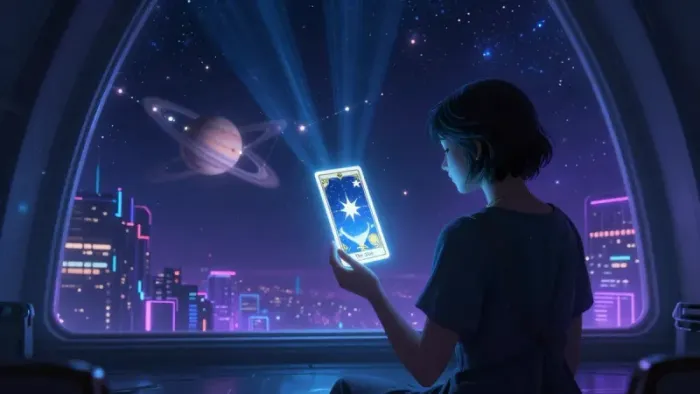 Иллюстрация к статье: Водолей в июне: Таро-прогноз через призму юнгианских архетипов и планет