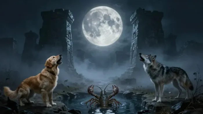 Иллюстрация к статье: XVIII Аркан Луна: Путешествие сквозь сумерки бессознательного